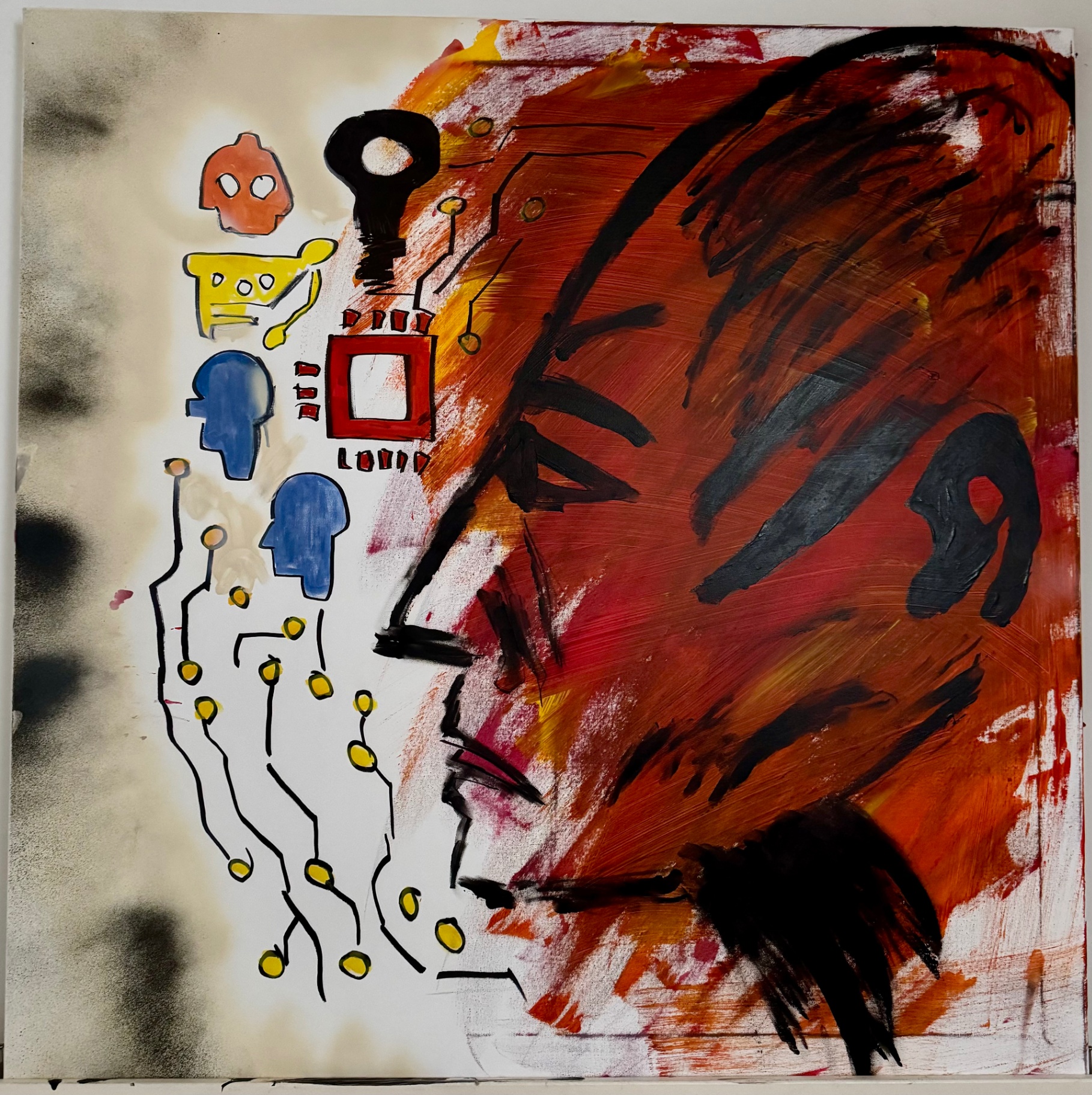 Expressives Portrait mit KI-Elementen